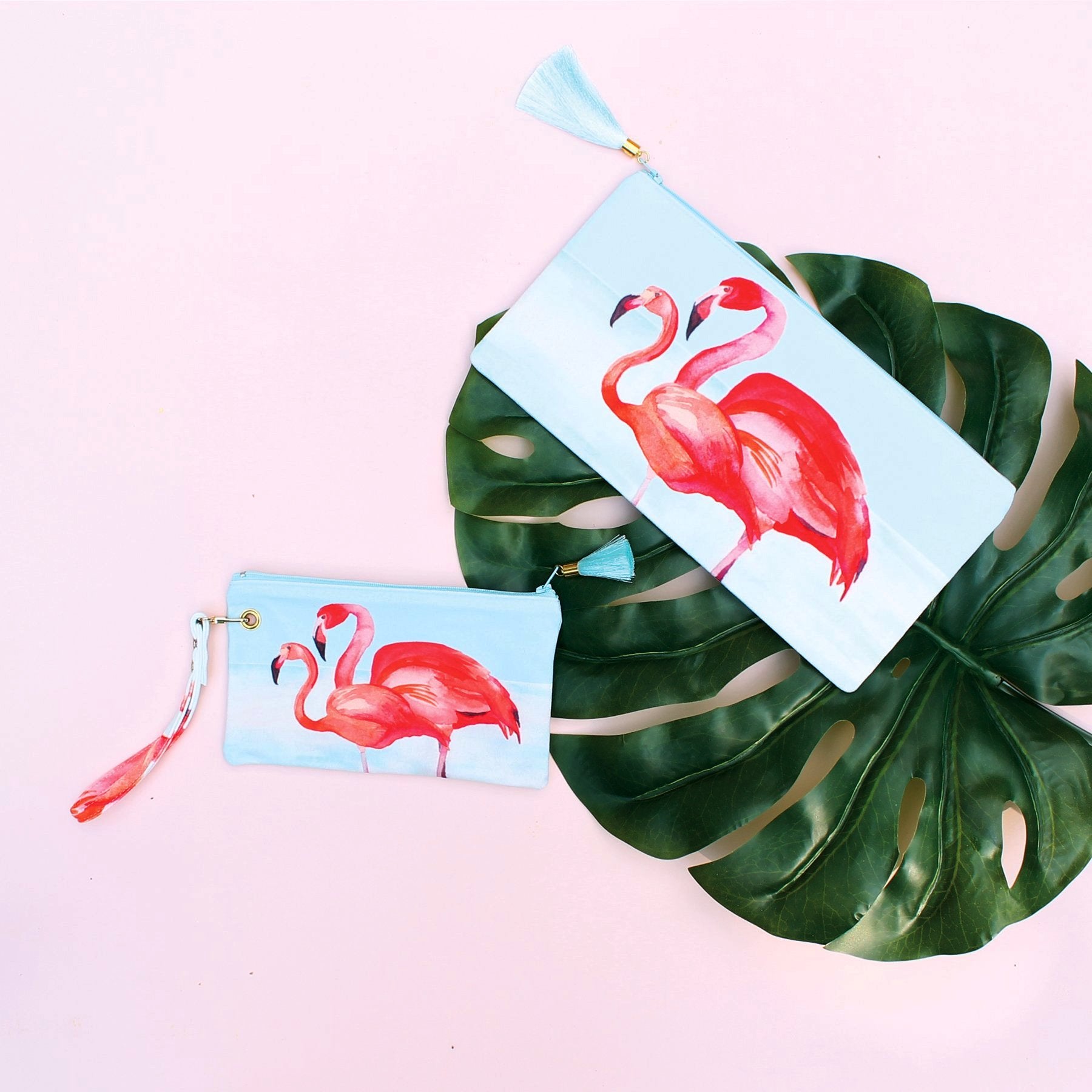 Flamingo Wrislet and Clutch